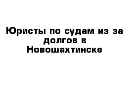 Юристы по судам из-за долгов в Новошахтинске  